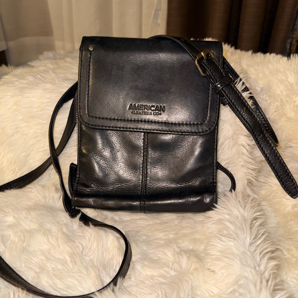 American Leather Co. Black Crossbody Bag